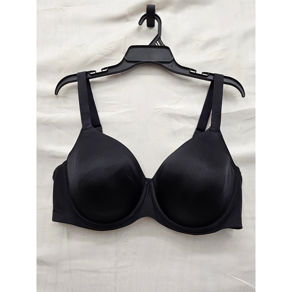Bali Womens One Smooth U Underwire Bra Black Polyester Blend Casual Size 42DD